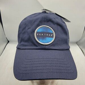 PGA Tour Adults Blue Baseball Hat Cap Athletic Outdoors Running Walking Comfort